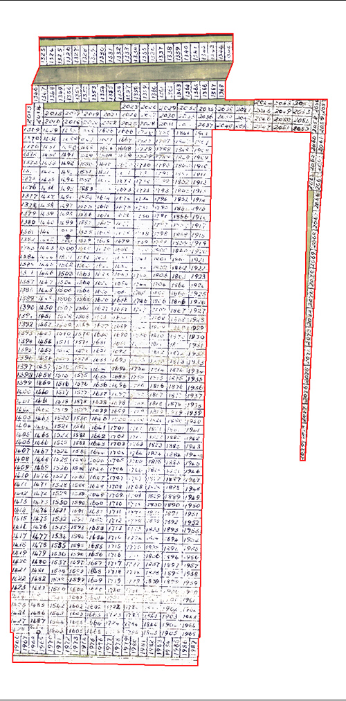 Grave Numbers for Section AB 2 - click for larger image